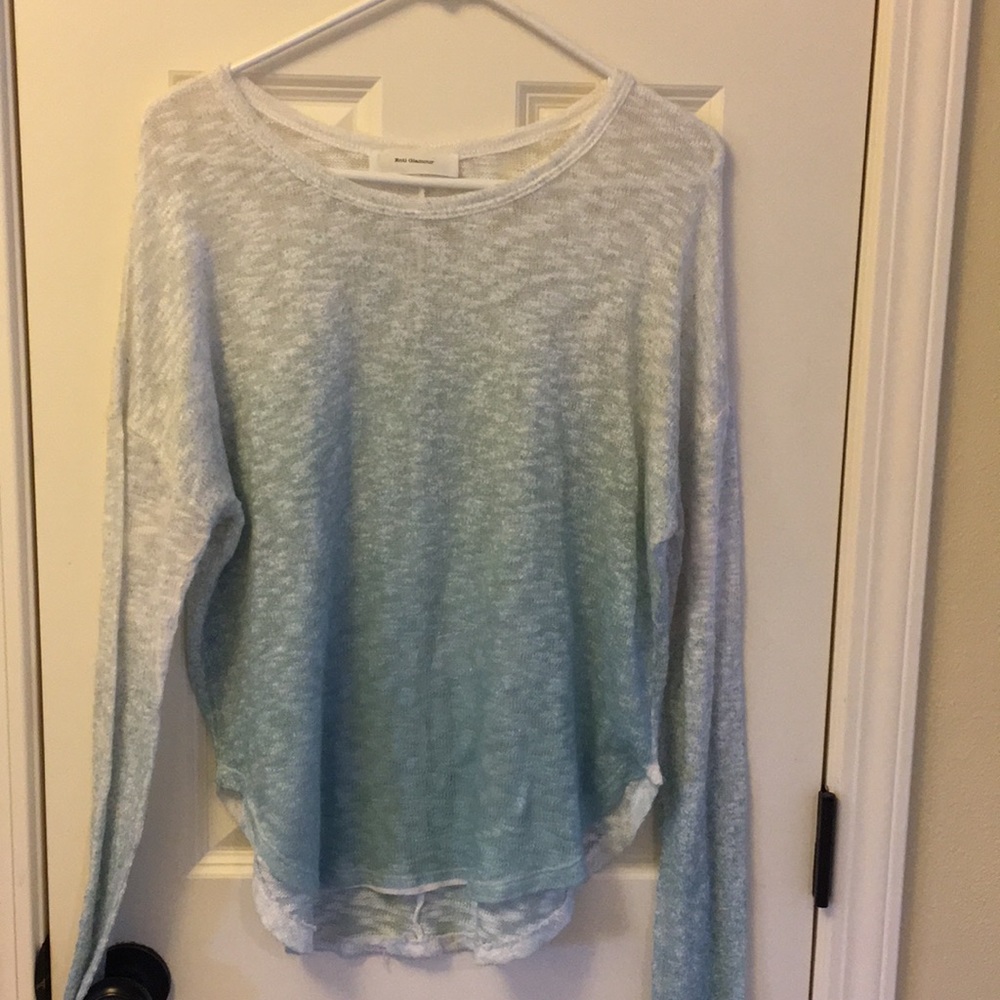 Blue/white hombre long sleeve shirt M